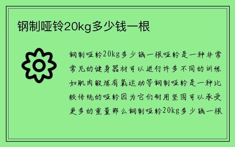 钢制哑铃20kg多少钱一根