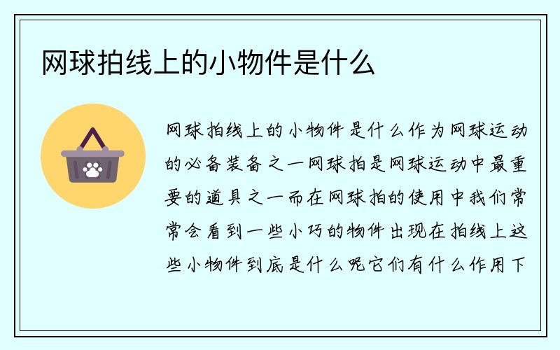 网球拍线上的小物件是什么