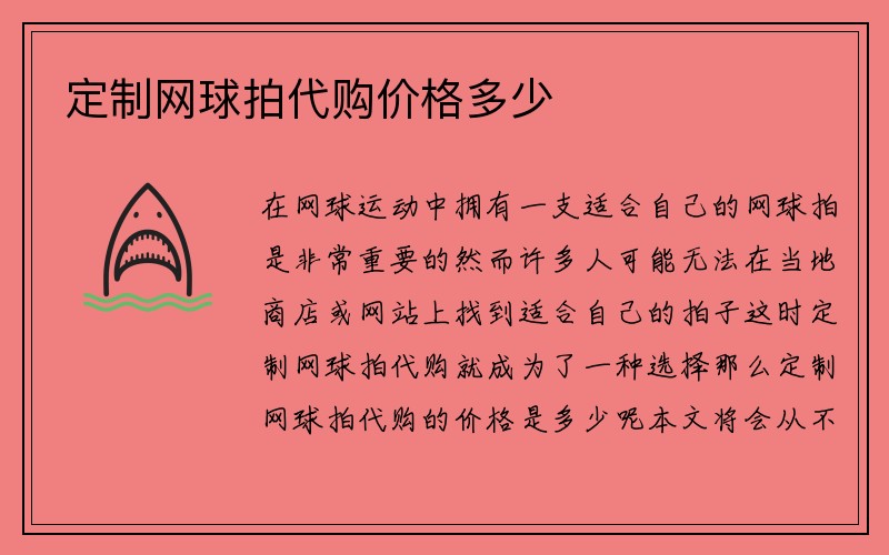 定制网球拍代购价格多少