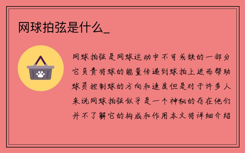 网球拍弦是什么_